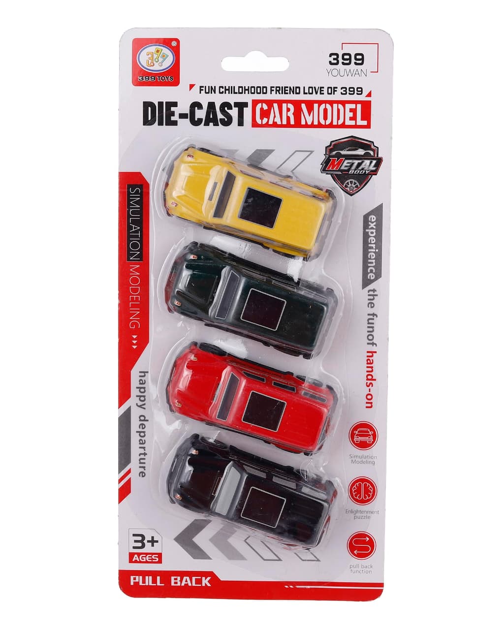 Die Cast Metal Body Pack Of 4 Cars