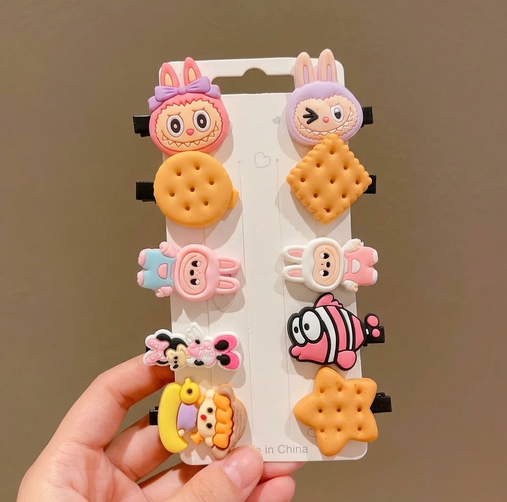 Labubu Hair Clips Set