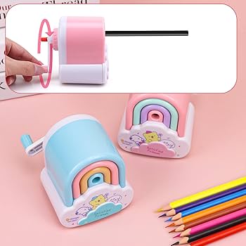 Sanrio Rainbow Mechanical Sharpener | With Trash Drawer