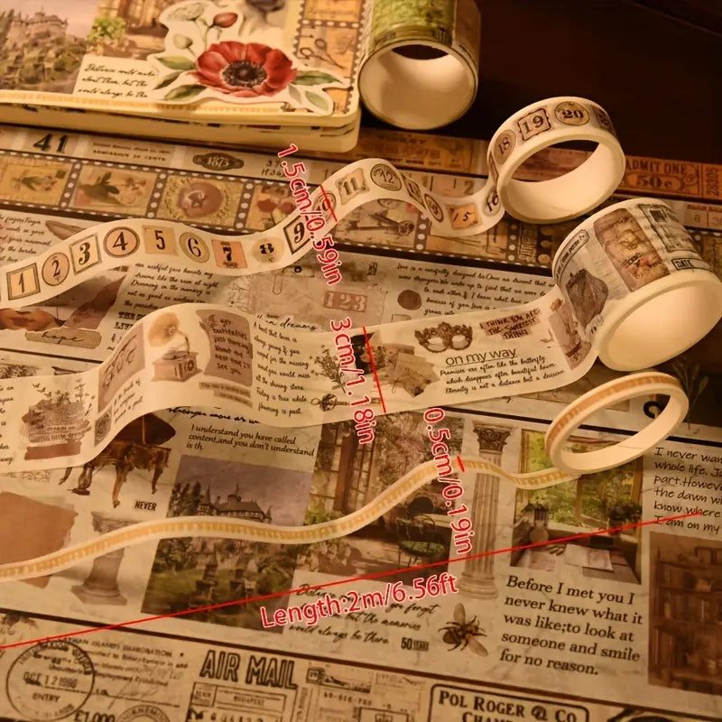 Retro Vintage Washi Tape Set