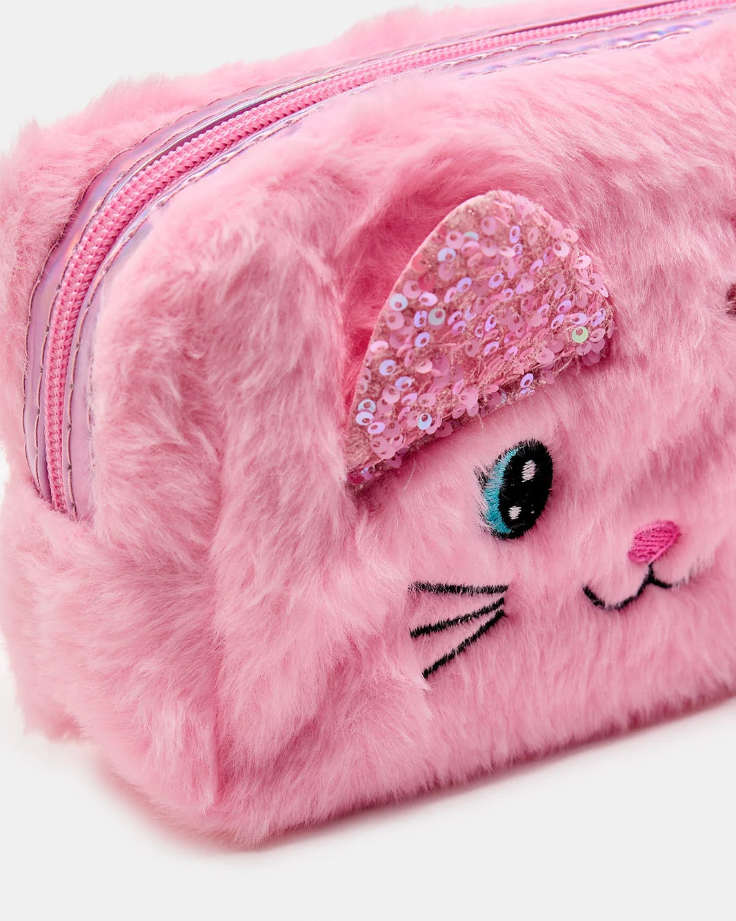 Fur Cat Makeup Skincare Vanity Zipper Pouch