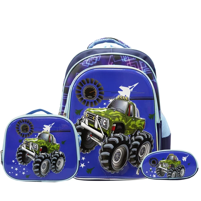 Jeep 3 Pc School Bag Set For Boys