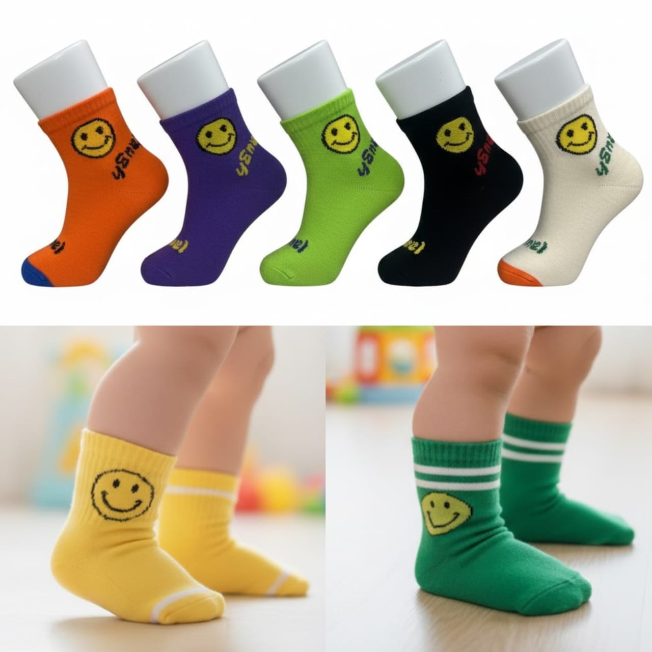 Smiley Kids Socks Pack Of 5
