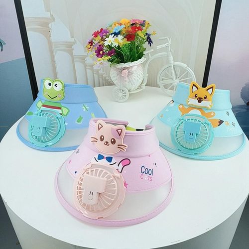 Chargeable Cartoon Hat Fan For Kids