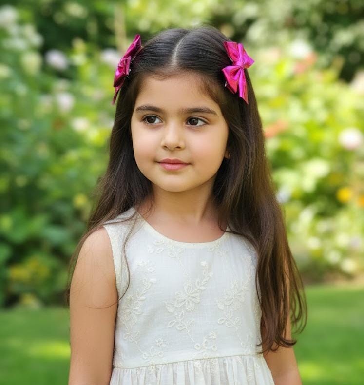 Metallic Shiney Hair Bows Pair