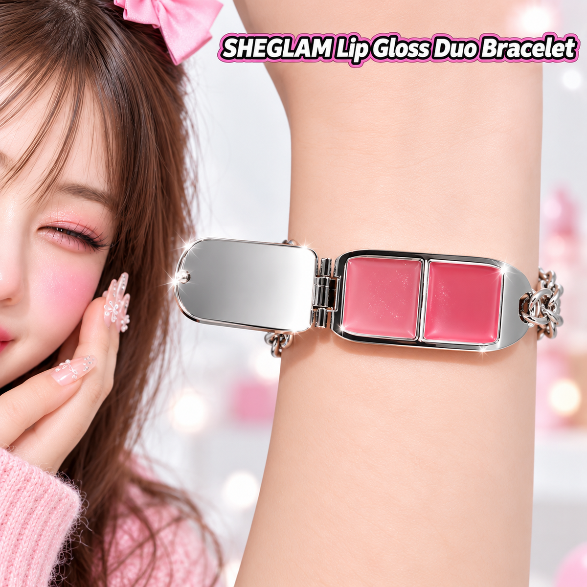 SheGlam Lip Link Lipgloss Duo Bracelet Palatte