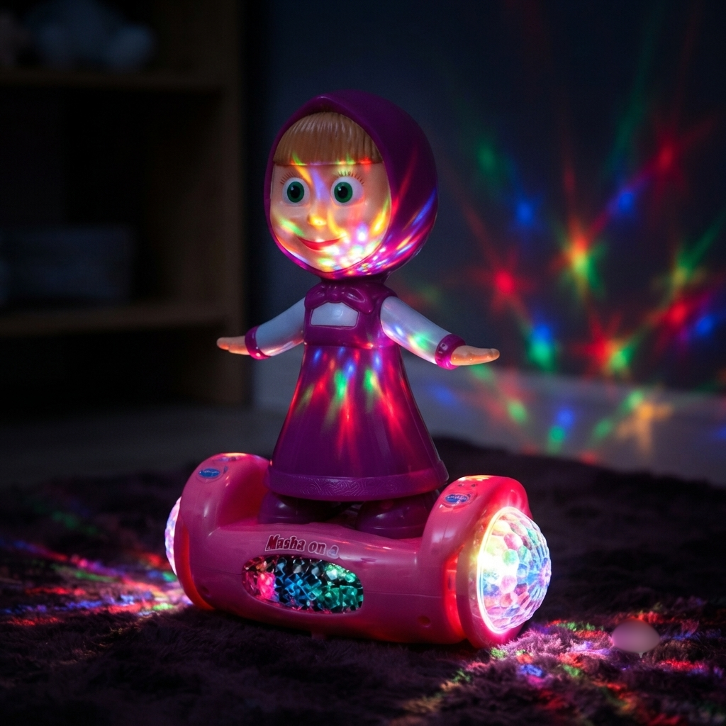 Masha 5D Lights Balance Hoverboard Car With Music