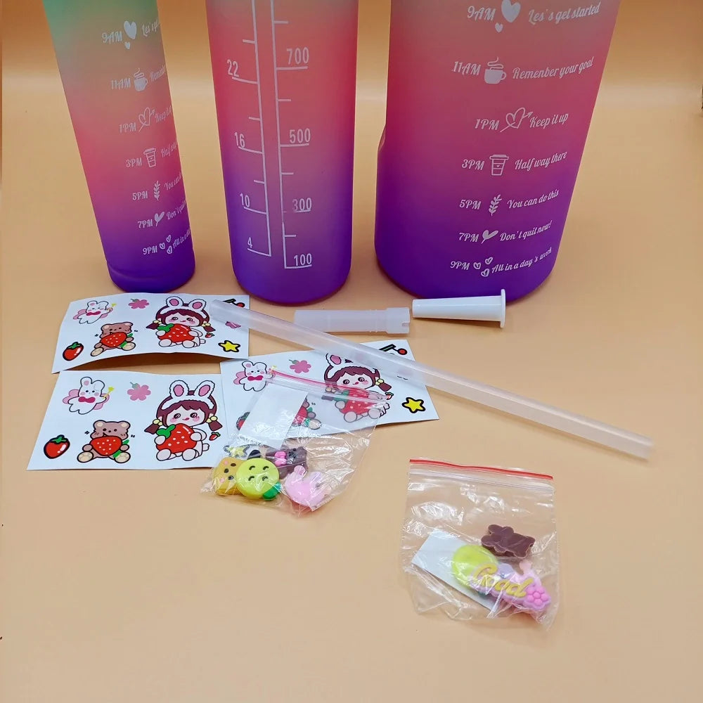 Motivational Water Bottles Set of 3 | Sizes (2 Litre, 800 ml, 300 ml)