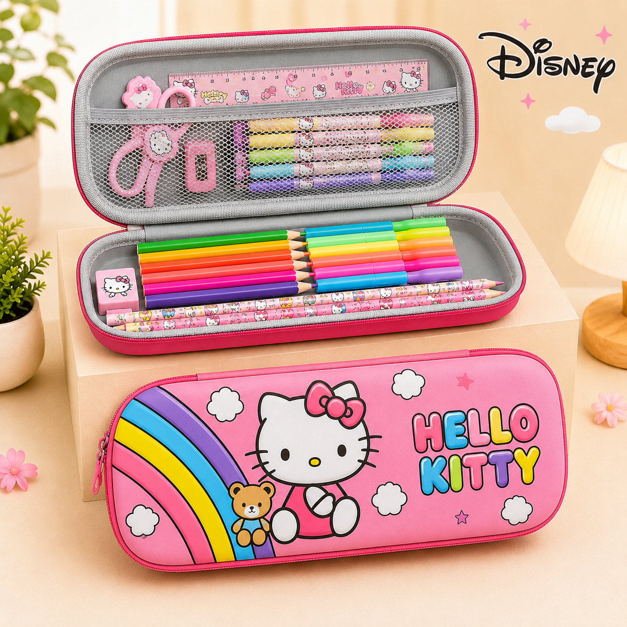 Hello Kitty Hard Case 3D Stationery Organizer Pencil Pouch