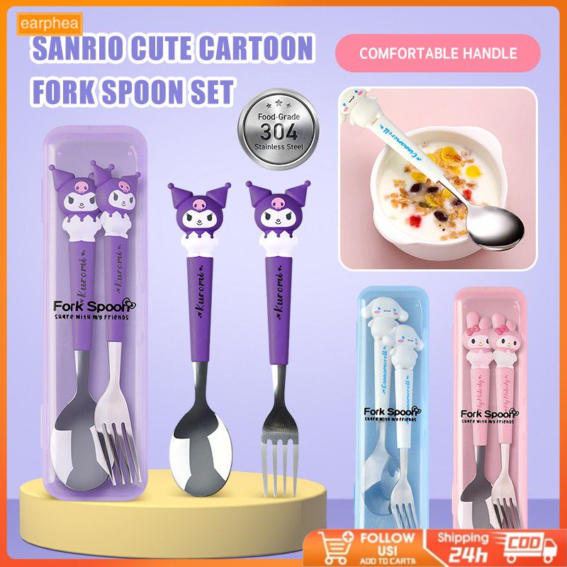Sanrio Stainless Steel Cutlery Set | Spoon & Fork