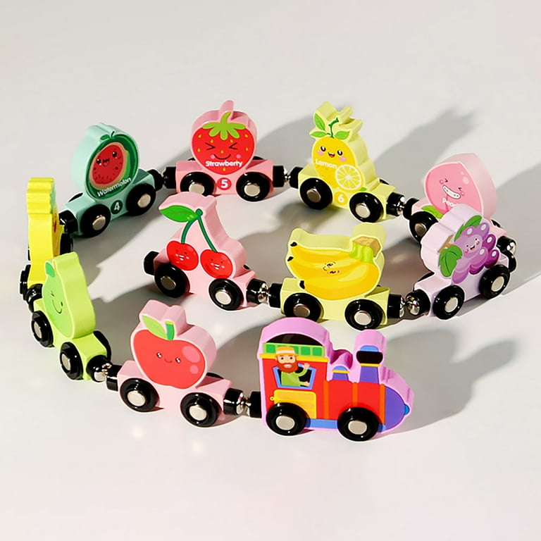 Large Wooden Magnetic Fruit Train | Educational Toy