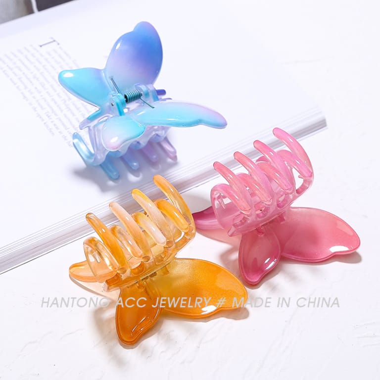 Holographic Butterfly Hair Catchers Pack Of Six