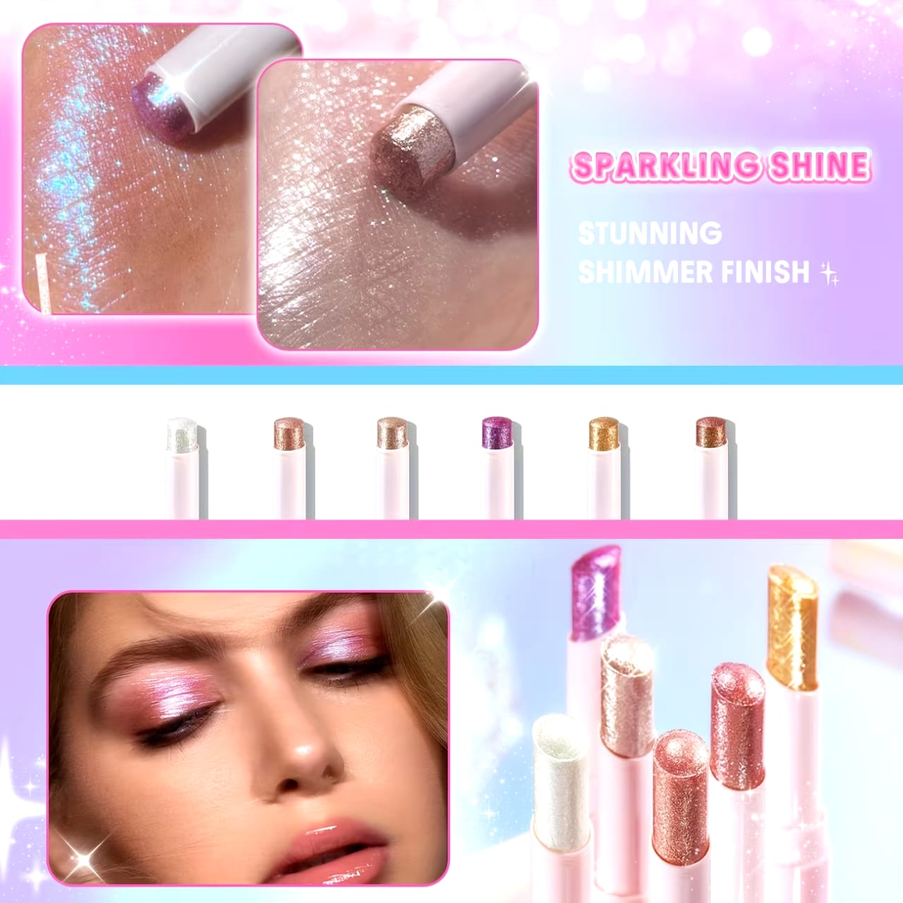 Mocallure Crystal Jelly Glaze Stick Highlighter & Eye Glitter