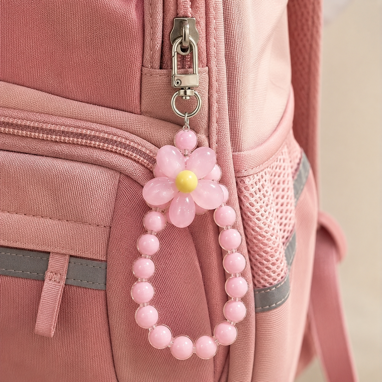 Pinteresty Pink Flower Mobile Phone Charm | Bag Hanging