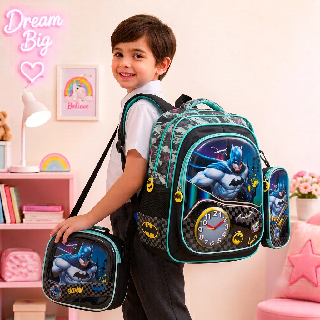 Batman 3-Piece Kids School Bag Set