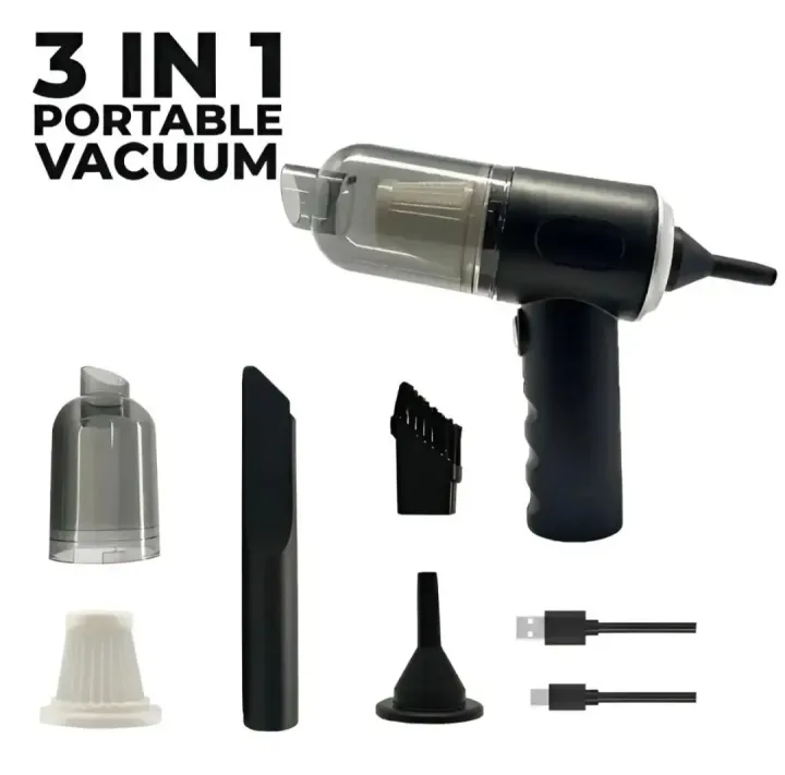 3-in-1 Vacuum Cleaner, Blower & Brush Cleaner for Car and Tight Spaces