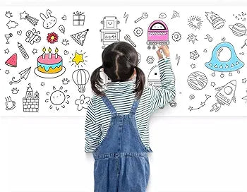 Coloring Painting Roll With Paints | Brush | Ring For Kids