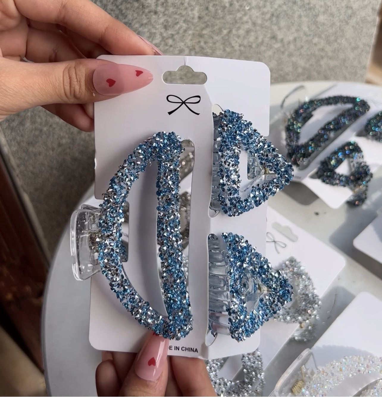 Rhinestones Blingy Set of 3 Hair Catchers