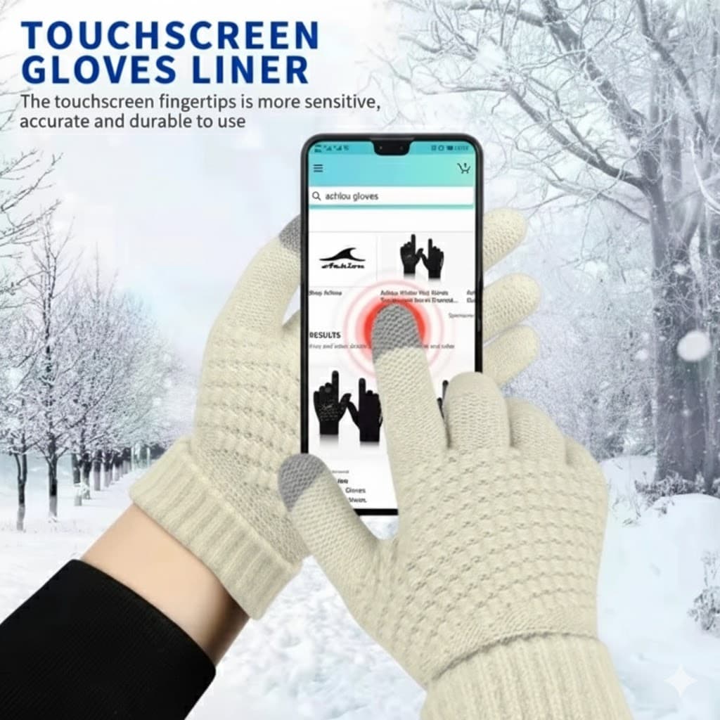Touch Screen Warm Woolen Ladies And Gents Hand Gooves