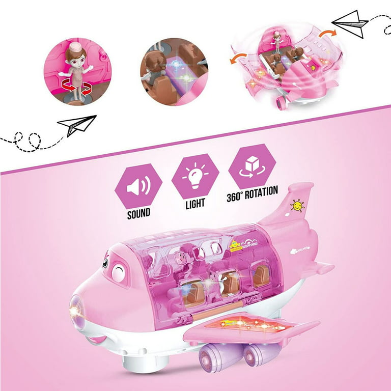 360° Rotating Battery Operated Airplane | Aeroplane with Flashing Light and Sound
