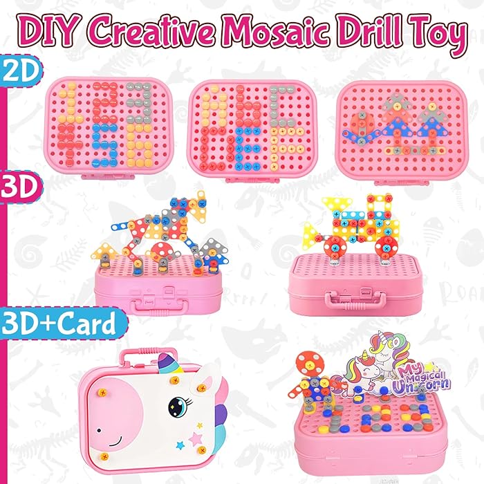 Unicorn DIY Creative Mosaic Drill Toy