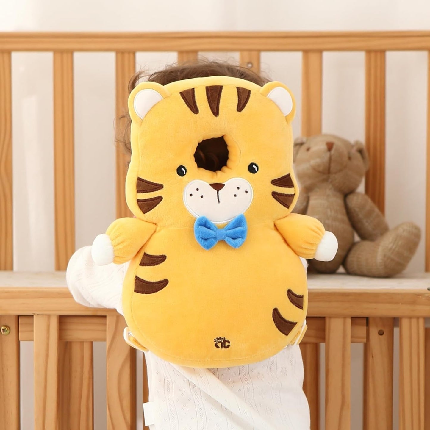 Baby Boy Lion Head Protector Pillow With Stretchable Straps
