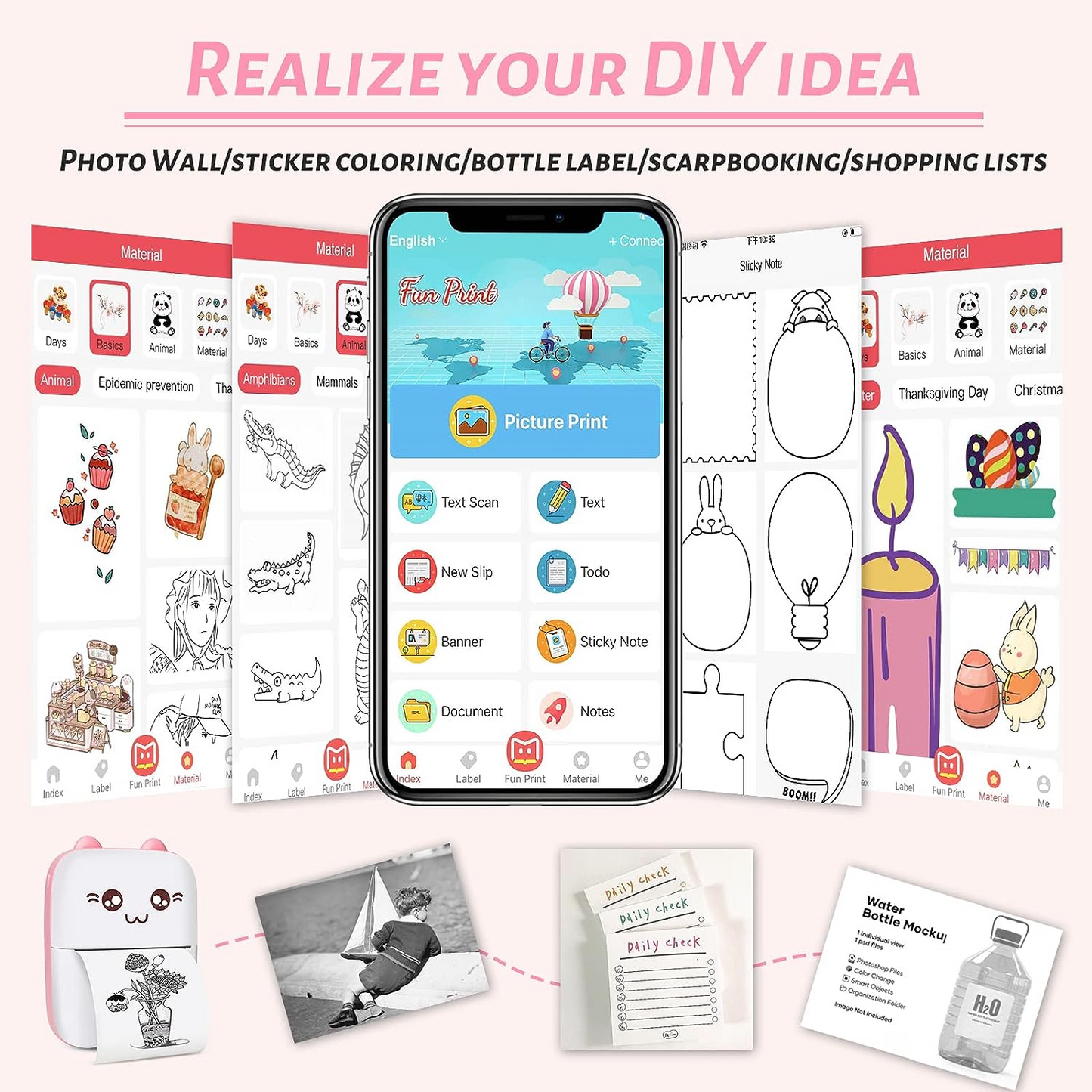 Portable Thermal Mini Photo Printer