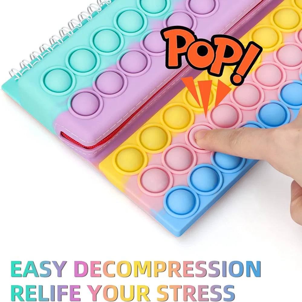 Pop it Note Book With Pencil Pouch