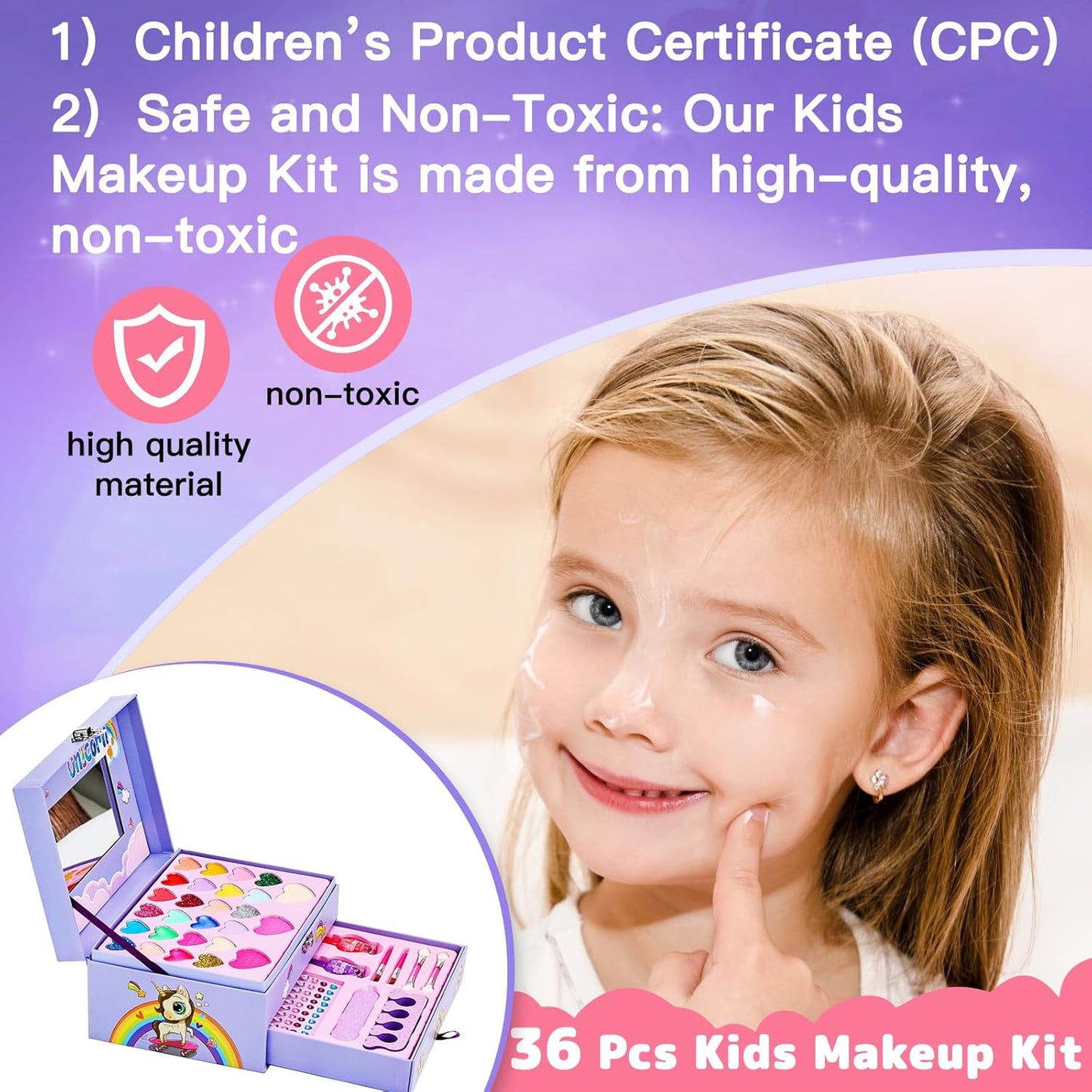 Magical Unicorn Kids Makeup Box