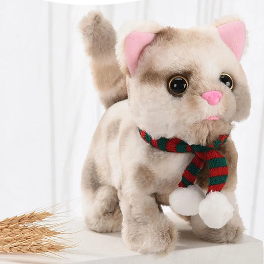 Walking & Meowing Plush Cat Toy
