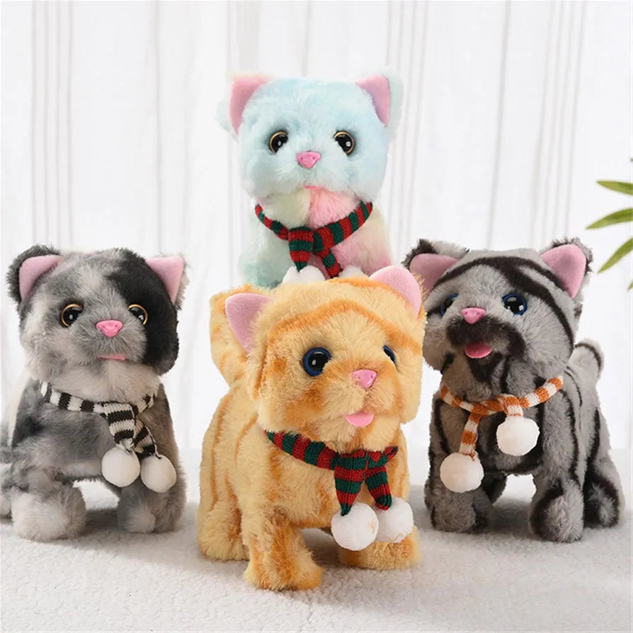 Walking & Meowing Plush Cat Toy