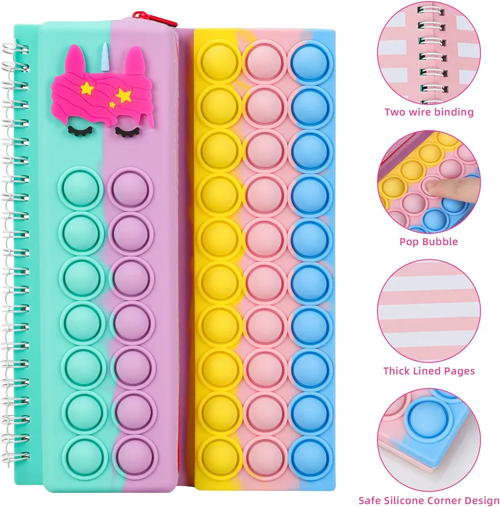 Pop it Note Book With Pencil Pouch
