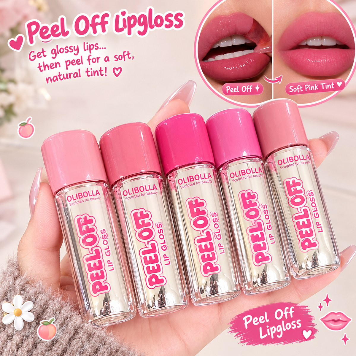 Korean Peel Off Natural Lip Stain Gloss