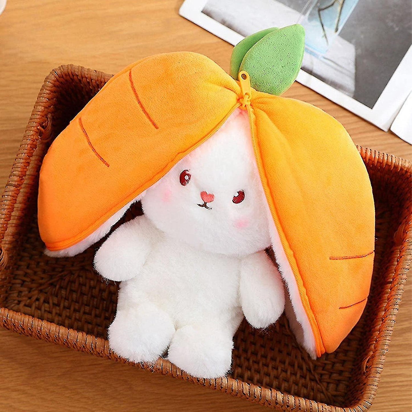 Reversible Bunny Rabbit Plush Toy