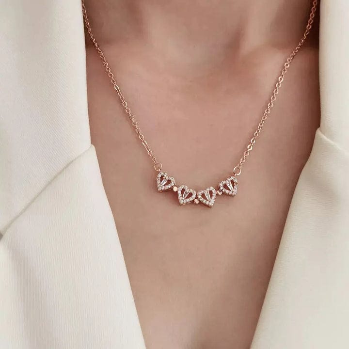 Two Way Open And Close Stainless Steel Four Leaf Clover Necklace