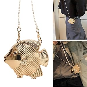 Fish Metal Bag | Purse | Clutch With Chain