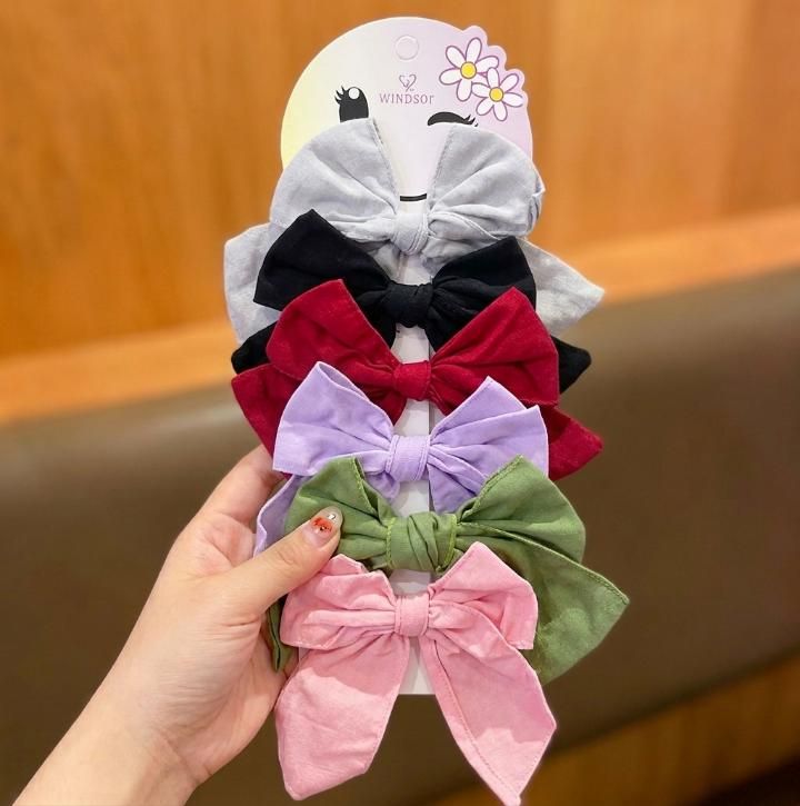 Pack Of 6 Kids Hair Bows