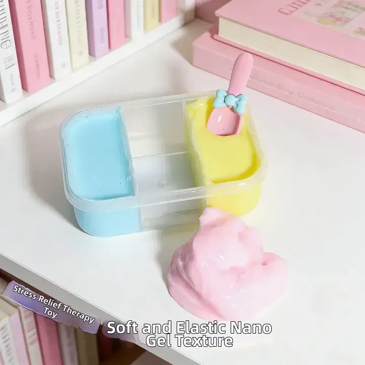Hello Kitty Three Color Compartments Slime With Spoon