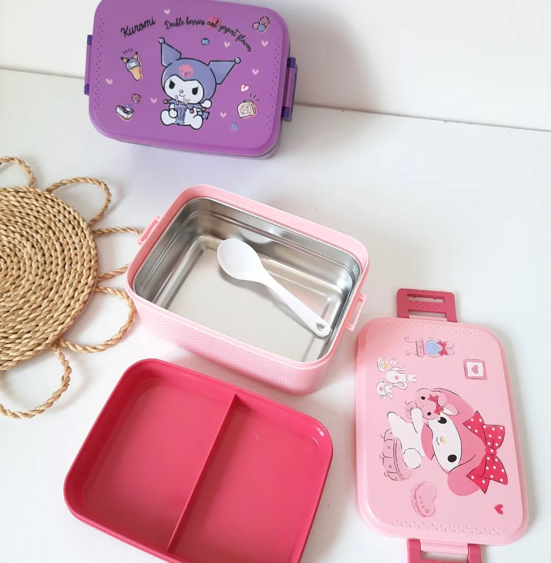 Sanrio Stainless Steel Double Partition Lunch Box