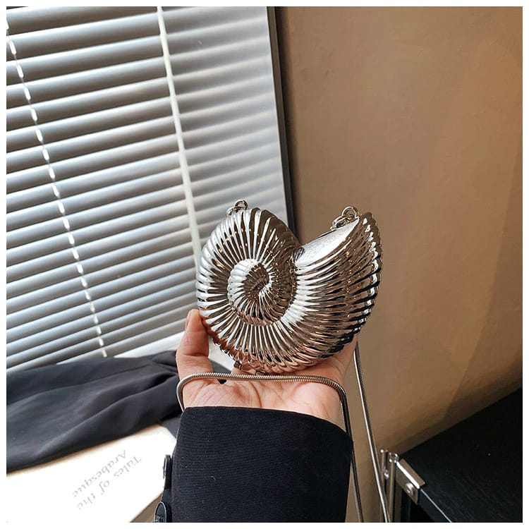 Conch Seashell Cross Body Clutch Bag