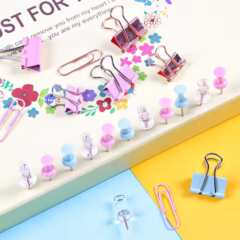 4 in 1 Paper Clips | Binder Clips |Bulldog Clips | Push Pins