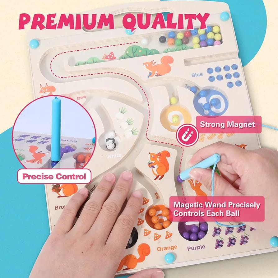 Magnetic Maze Beads Educational Learning Board