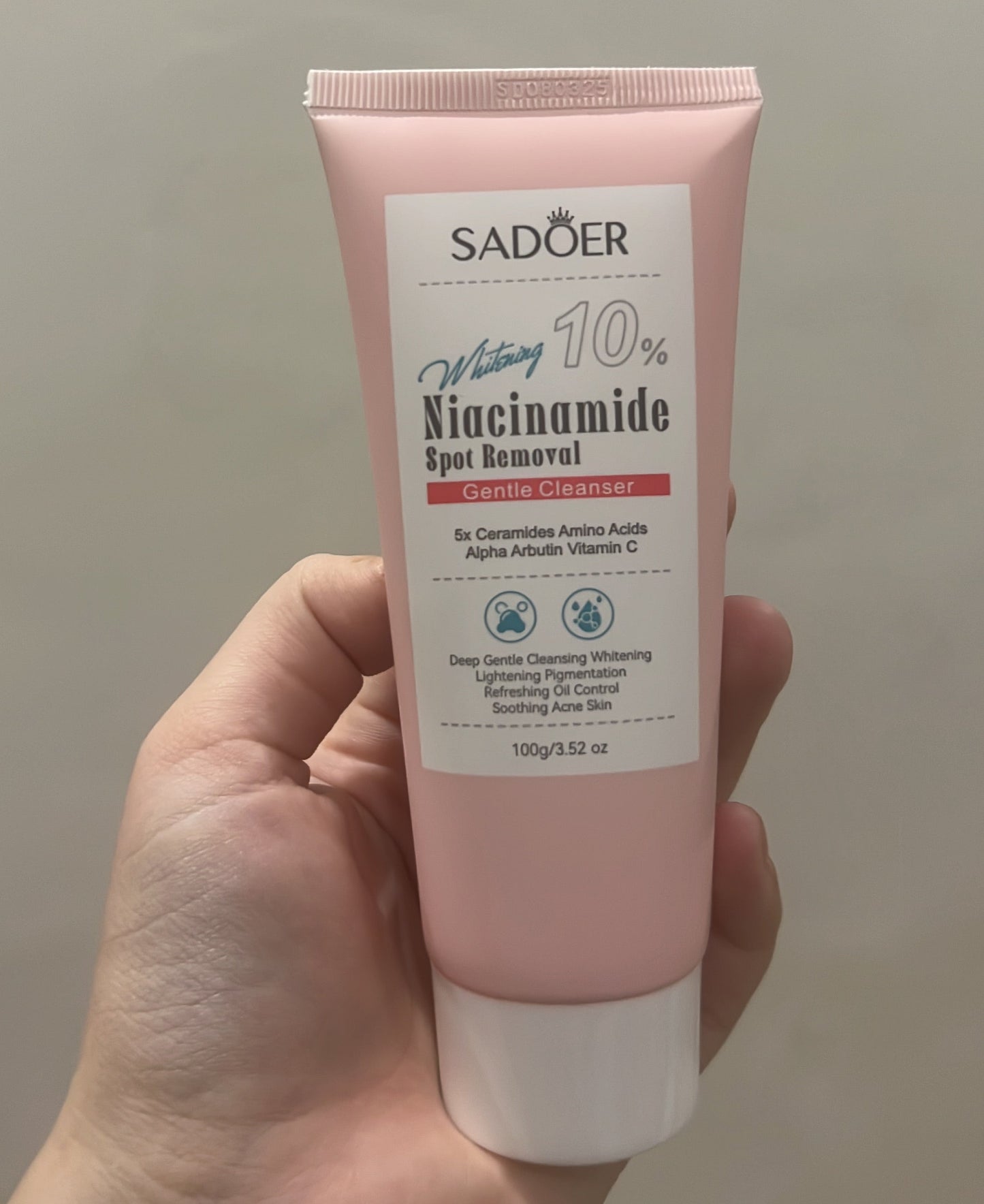 Sadoer Orginal Whitening And Acne Control Cleanser + Facewash 10% Niacinamide Spot Removal