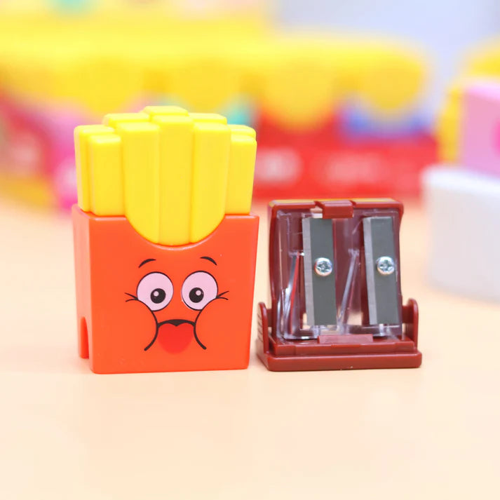 Yalong Chips | Fries 2 in 1 Pencil Eraser And Sharpener