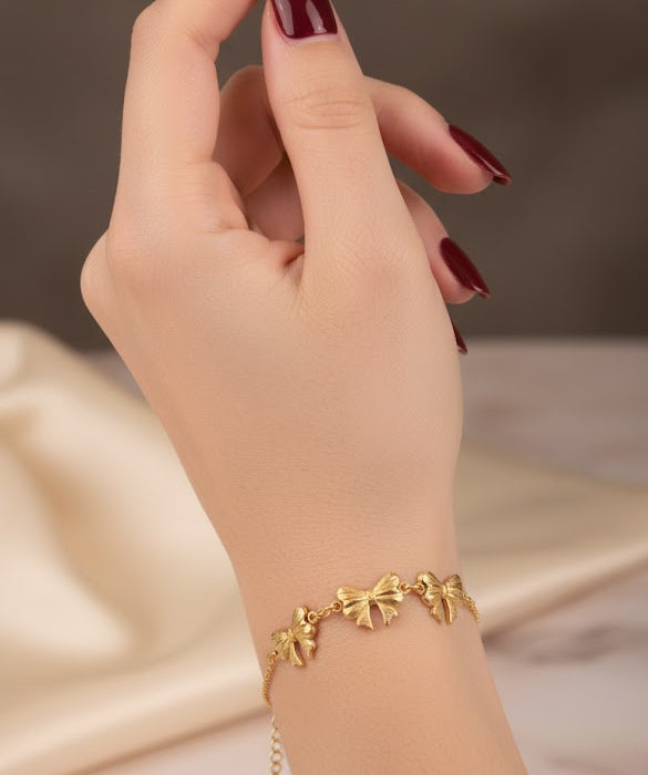 Triple Bow Stainless Steel Bracelet