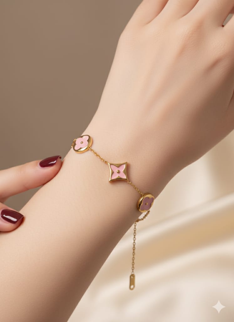 LV Pink Bracelet Stainless Steel