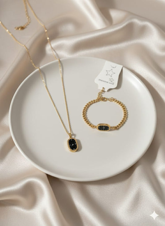 Watch Bracelet And Locket Stainless Steel