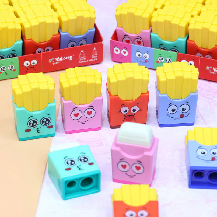 Yalong Chips Pencil Eraser And  Sharpener