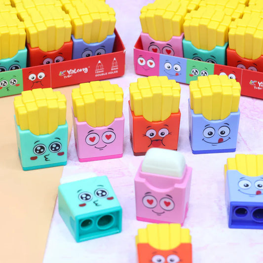 Yalong Chips Pencil Eraser And  Sharpener
