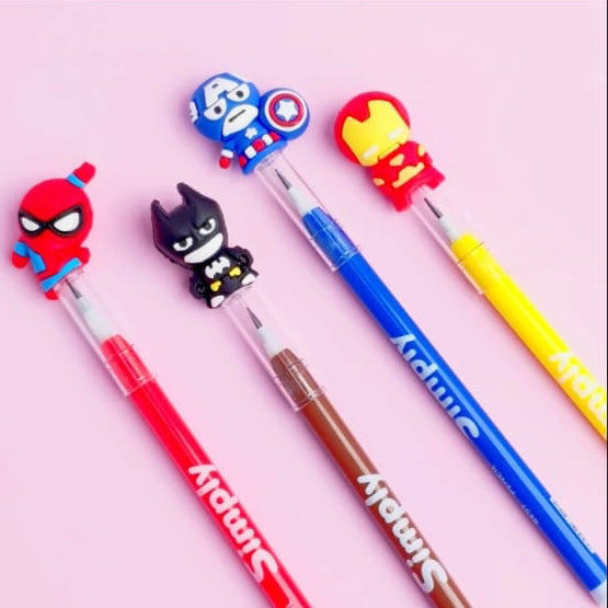 Super Heroes Avengers Set of 4 Bullet Pencils